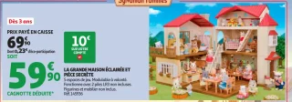 Sylvanian Families La grande maison éclairée et pièce secrète