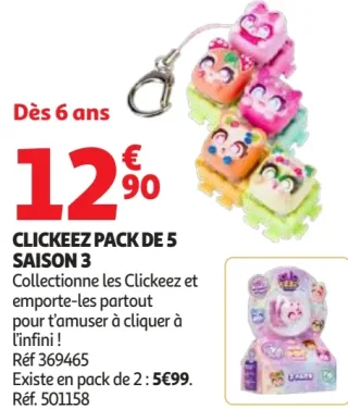 Clickeez Pack de 5 Saison 3
