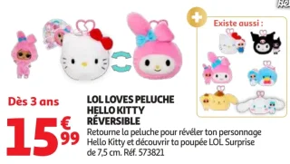 LOL LOVES PELUCHE HELLO KITTY RÉVERSIBLE