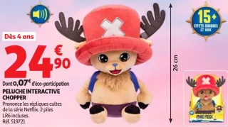Peluche interactive Chopper One Piece Netflix