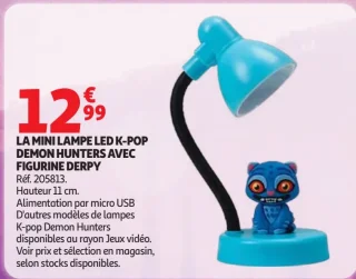 LA MINI LAMPE LED K-POP DEMON HUNTERS AVEC FIGURINE DERPY