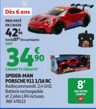 SPIDER-MAN PORSCHE 911 1/16 RC Radiocommandé