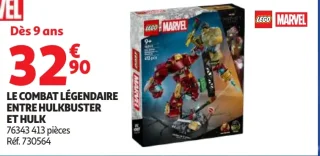 Jeu de construction Le combat légendaire entre Hulkbuster et Hulk Lego Marvel 76343