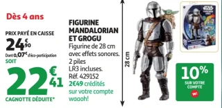 Figurine Mandalorian et Grogu Star Wars 28 cm