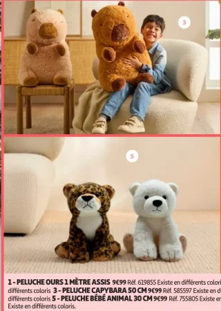 Peluche capybara 50 cm One Two Fun