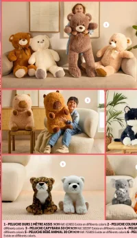 Peluche ours 1 mètre assis One Two Fun