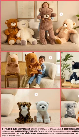 Peluche ours 1 mètre assis One Two Fun