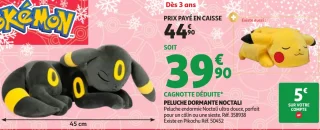 Peluche dormante Noctali Pokémon