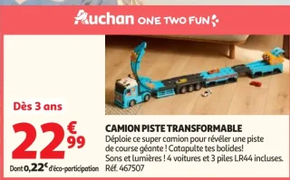 Camion piste transformable Auchan ONE TWO FUN
