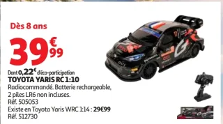 Voiture radiocommandée Toyota Yaris RC 1:10