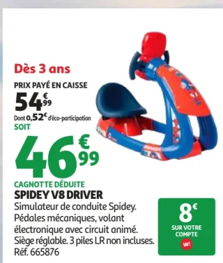 Simulateur de conduite Spidey V8 Driver