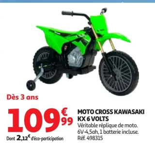 Moto cross Kawasaki KX 6 Volts