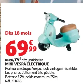 Porteur électrique Mini Vespa
