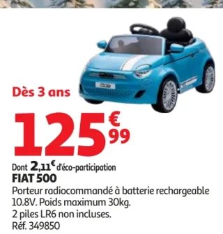 Porteur radiocommandé Fiat 500