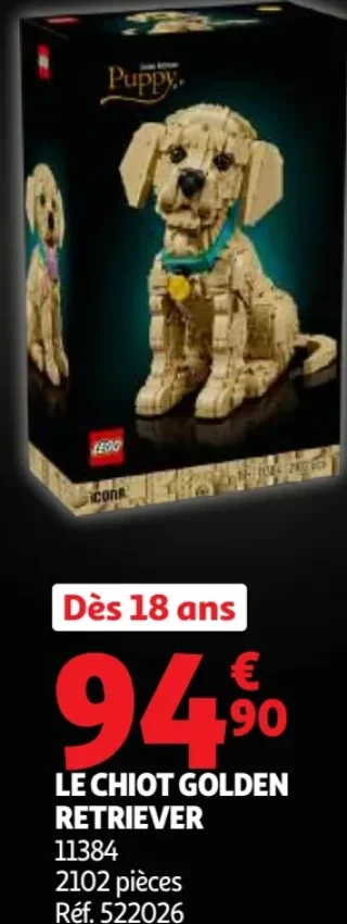 LEGO Icon Le chiot golden retriever