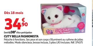 Peluche à fonctions Cuty Bella Fashionista