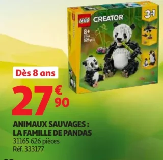 LEGO Creator Animaux sauvages : La famille de pandas