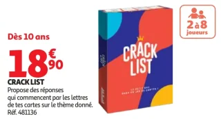 Jeu de société Crack List