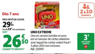Jeu de cartes Uno Extreme