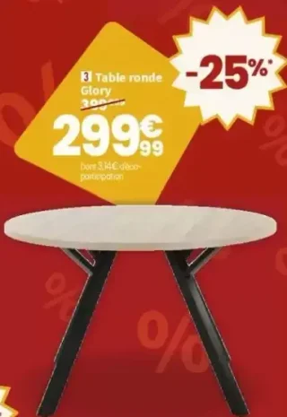 Table ronde Glory