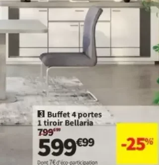 Buffet 4 portes 1 tiroir Bellaria