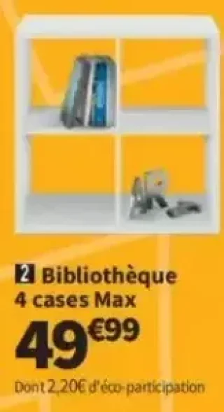 Bibliothèque 4 cases Max