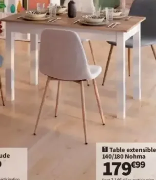 Table extensible 140/180 Nohma