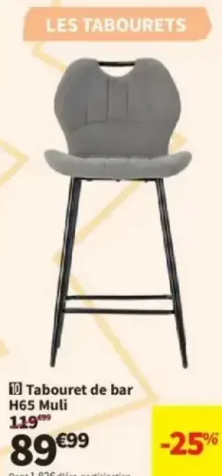 Tabouret de bar H65 Muli