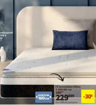 Surmatelas Mémo 5 140x190 cm Bultex