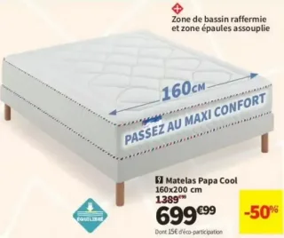 Matelas Papa Cool 160x200 cm Merinos