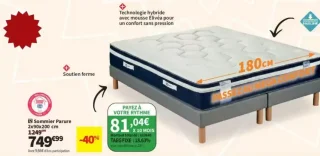 Sommier Parure 2x90x200 cm Simmons