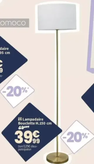 Lampadaire Bouclette H.150 cm