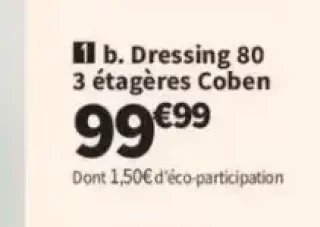 Dressing 80 3 etageres Coben