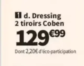 Dressing 2 tiroirs Coben