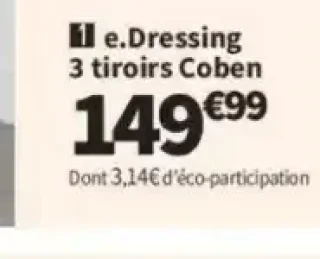 Dressing 3 tiroirs Coben