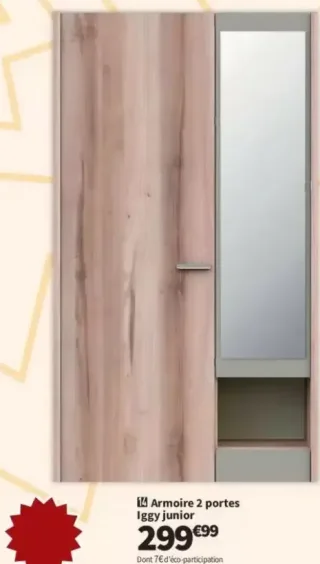 Armoire 2 portes Iggy junior
