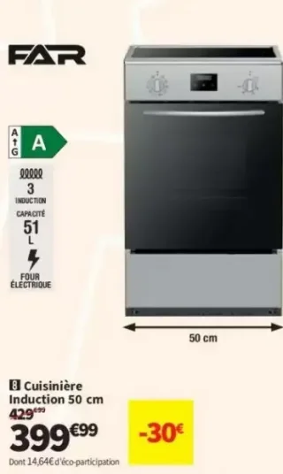 Cuisinière Induction 50 cm FAR CIS0CX G