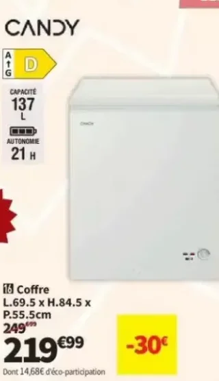 Congélateur coffre Candy CCHH 145D