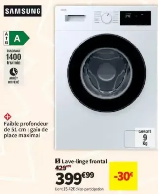 Lave-linge frontal Samsung WW90FG3M05AW