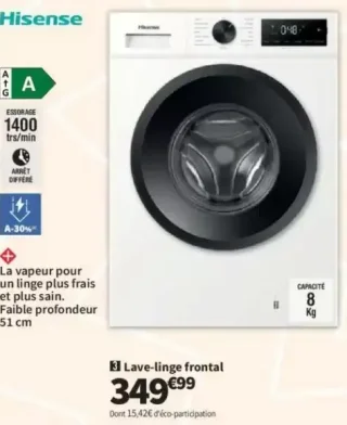 Lave-linge frontal Hisense WF118042BWP