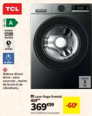 Lave-linge frontal TCL FF0942SA0FR