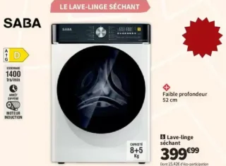 Lave-linge séchant Saba WD8514M25W