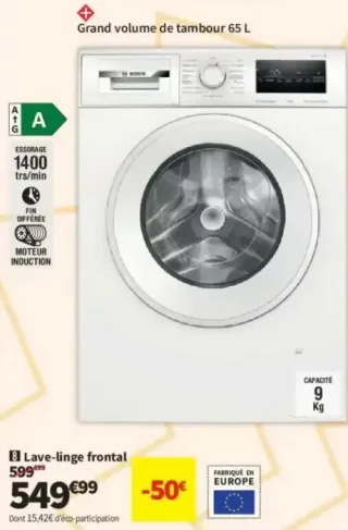 Lave-linge frontal Bosch WAN2827ZFR