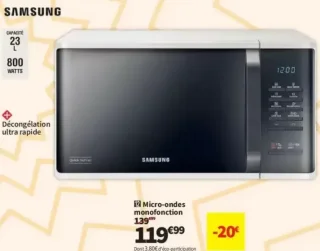 Micro-ondes monofonction Samsung MS23K3513AW