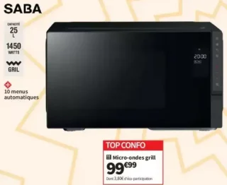 Micro-ondes grill SABA MOG25LFBK25