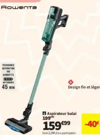 Aspirateur balai Rowenta RH1833EO