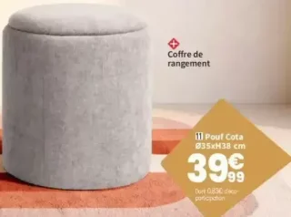 Pouf Cota Ø35xH38 cm