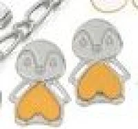Puces d'oreilles pingouin enfant Le Manège à Bijoux