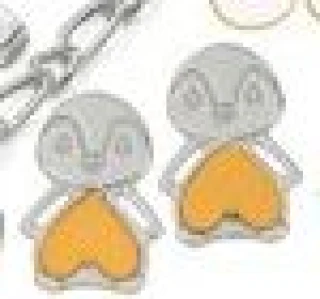 Puces d'oreilles pingouin enfant Le Manège à Bijoux