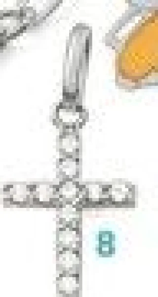 Pendentif croix strass enfant Le Manège à Bijoux